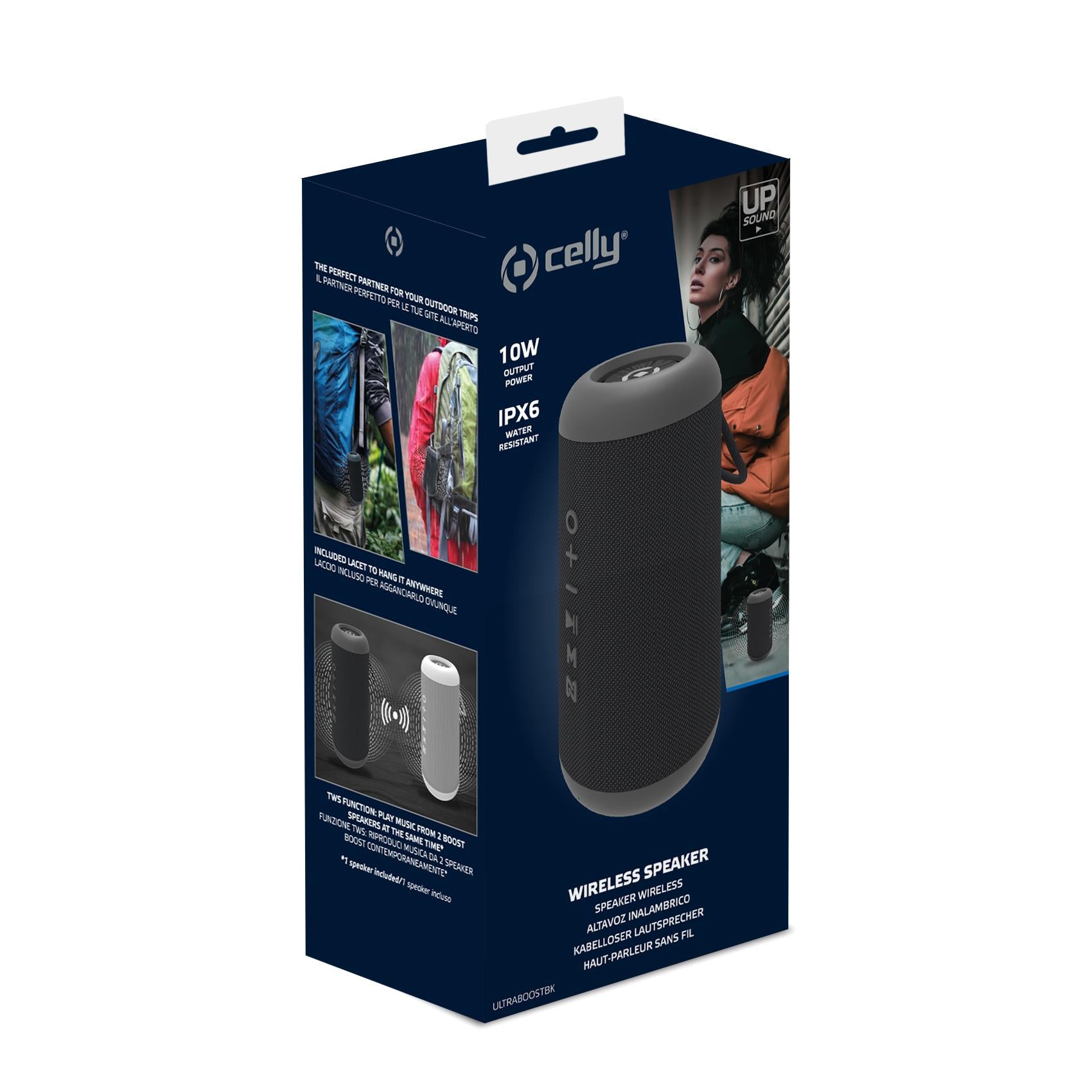 Celly ULTRABOOST WIRELESS SPEAKER 10W BK