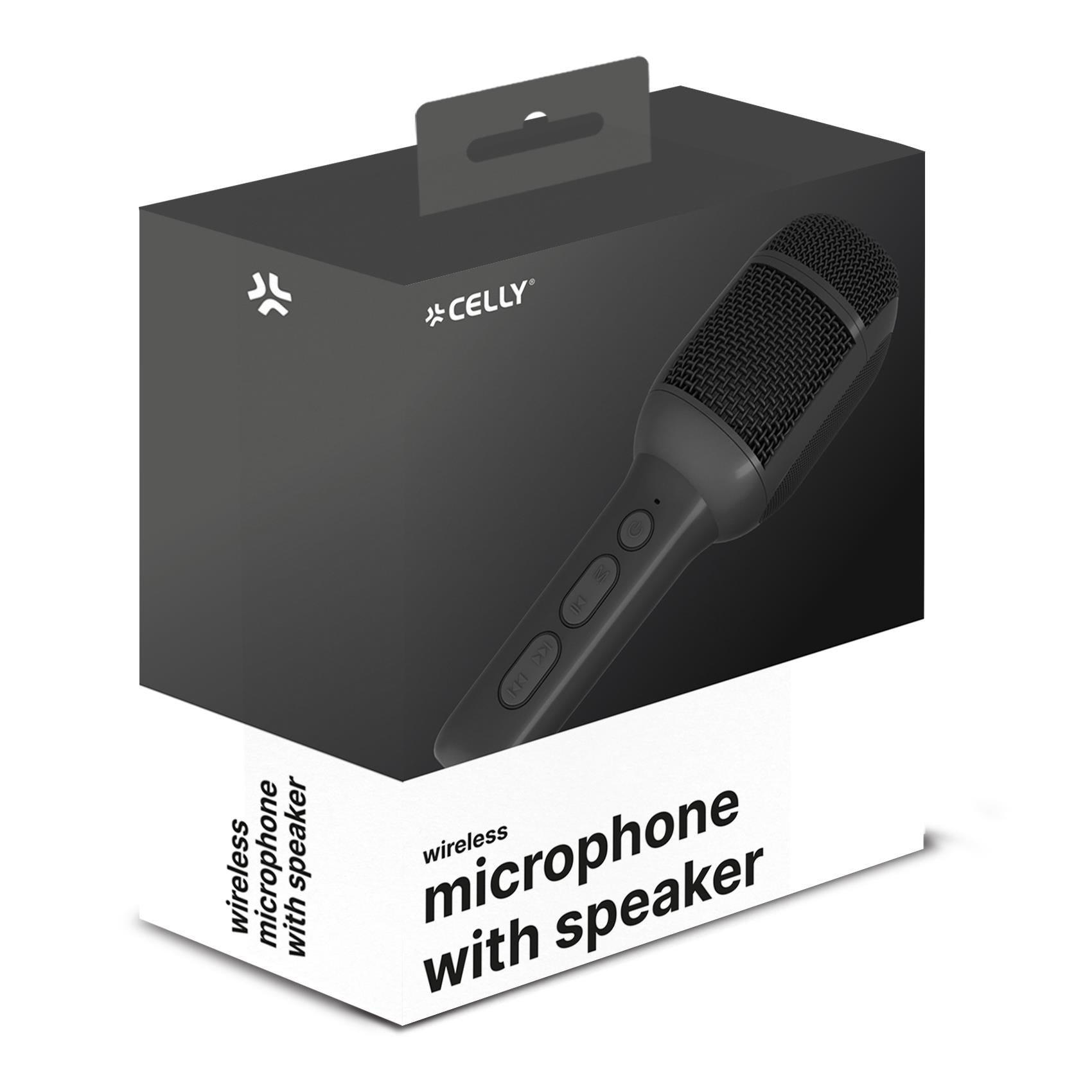 Celly KIDSFESTIVAL2 - Wireless Microphone with Built-in Speaker Black