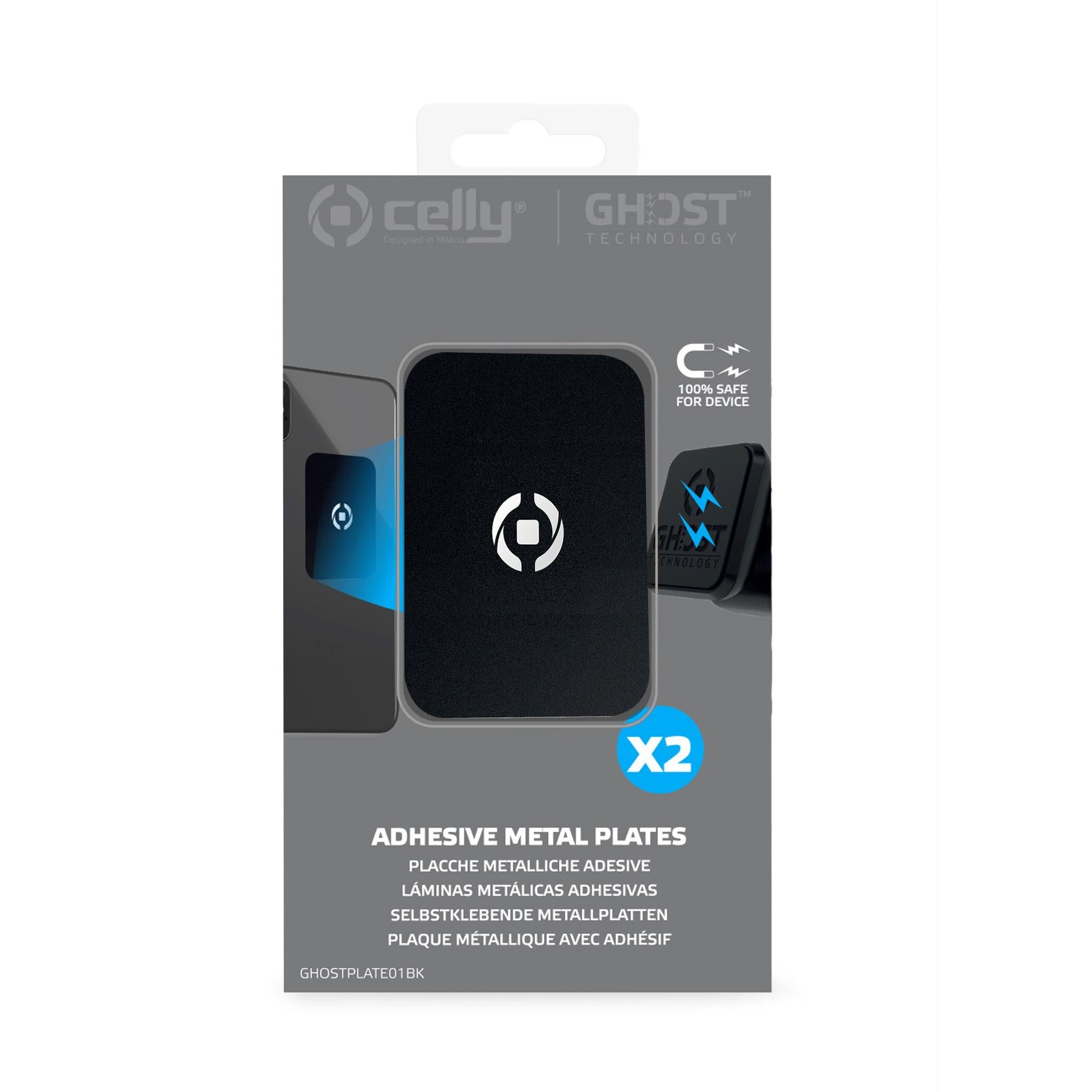 Celly UNIVERSAL METALLIC PLATE XL BLACK