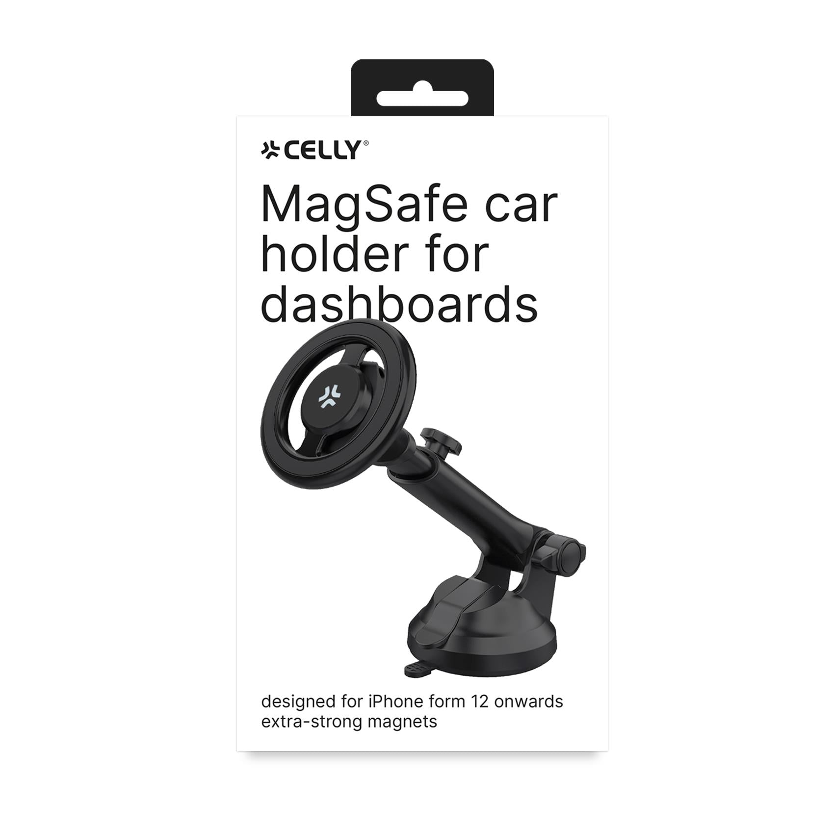 Celly GHOSTMAGPRODSBK - MagSafe Car Holder for Dashboards