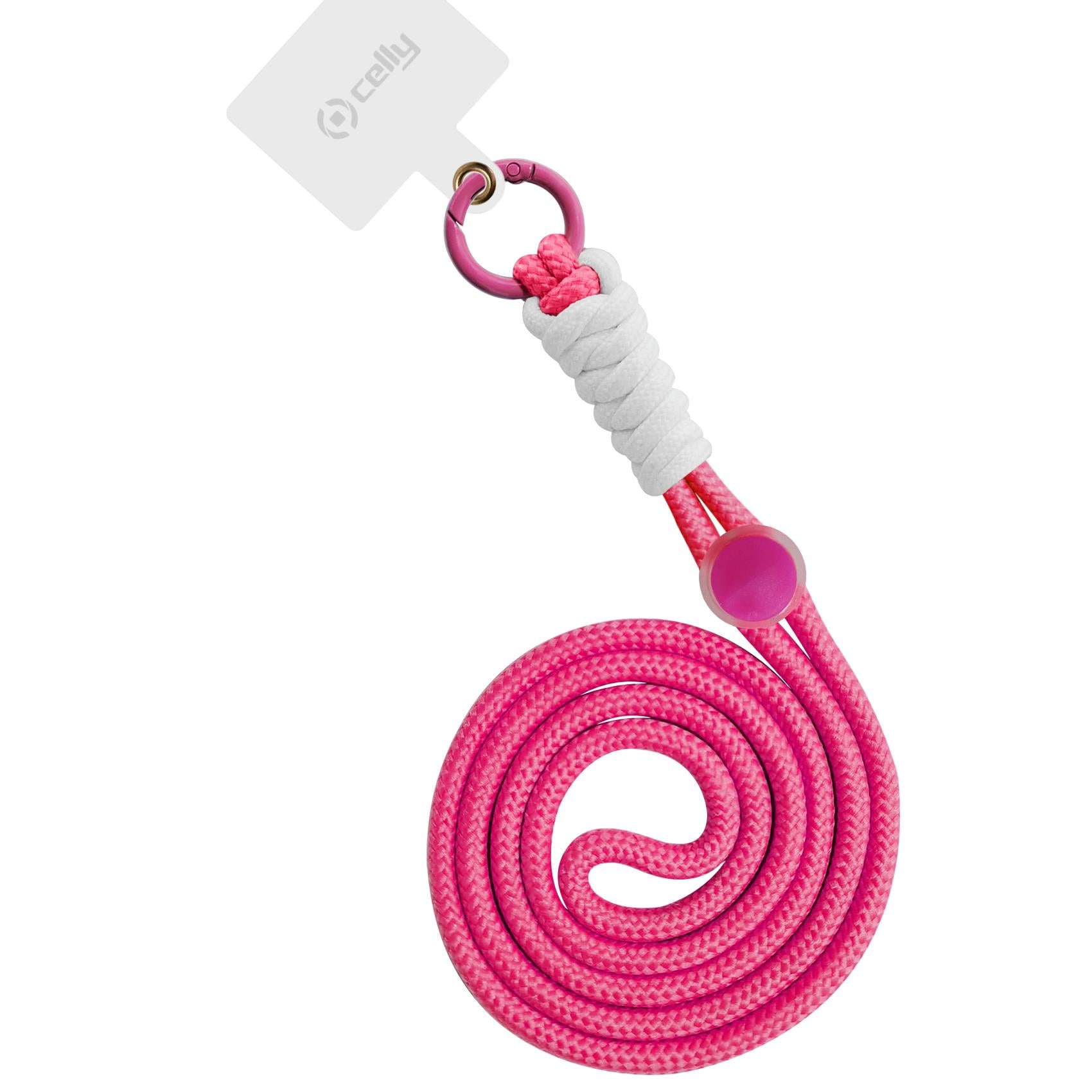 Celly NECKLACE UNI NYL PINK FL