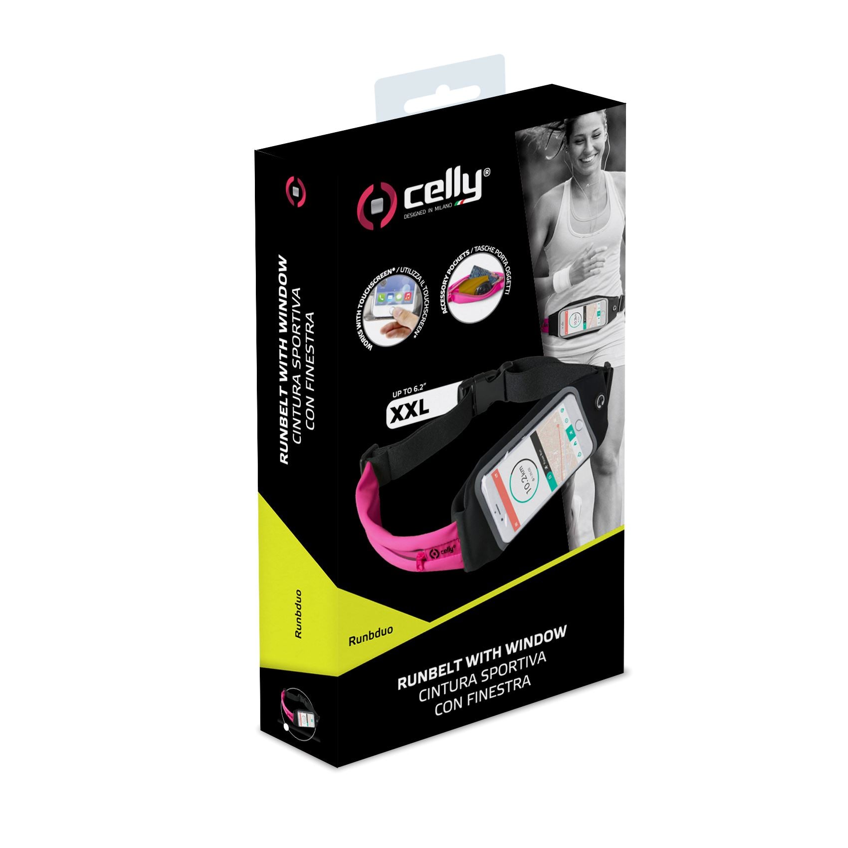 Celly RUNBDUO - RunBelt Duo up to 6.5 Pink