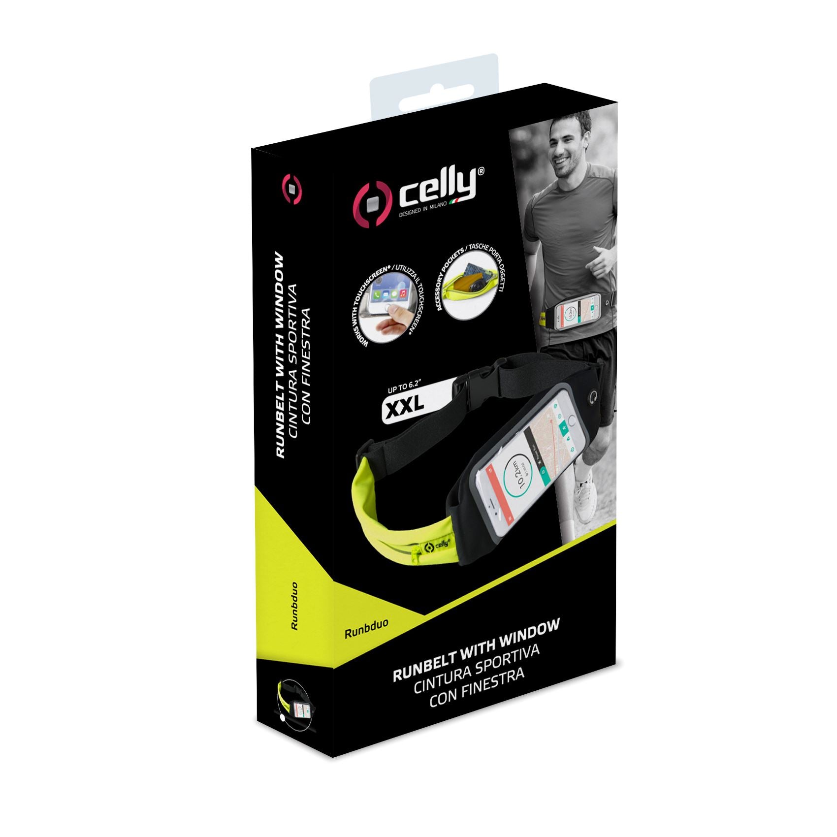 Celly RUNBELT VIEW DUO UP TO 6.5 YELLOW