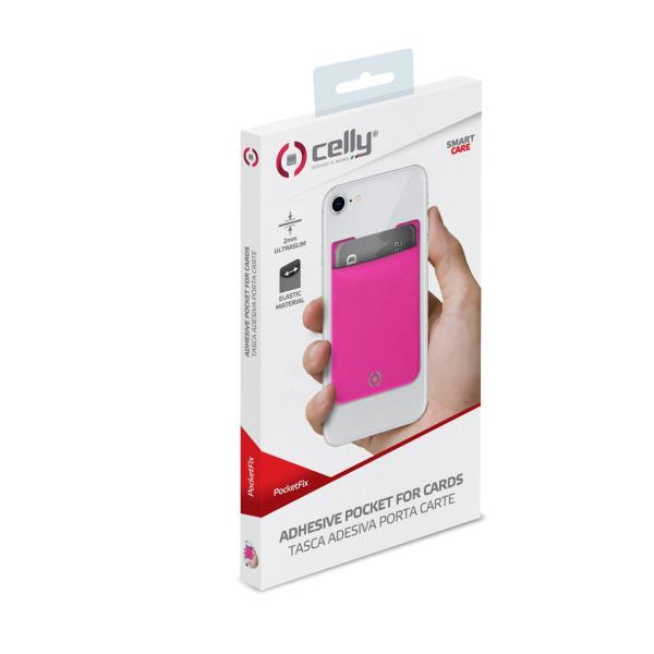Celly ADHESIVE POCKET FOR CARDS PINK