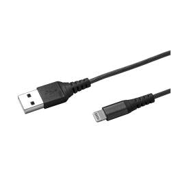 Celly USB-A TO LIGHTNING NYLON 12W NYLON CABLE BLACK Extreme