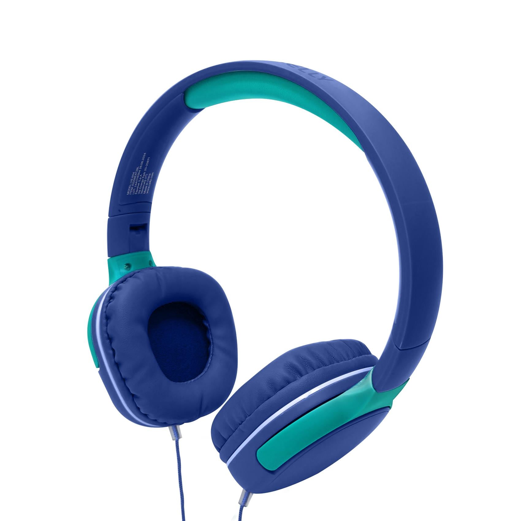 Celly KIDSBEAT2BL - Kids Stero Wired Headphones Blue
