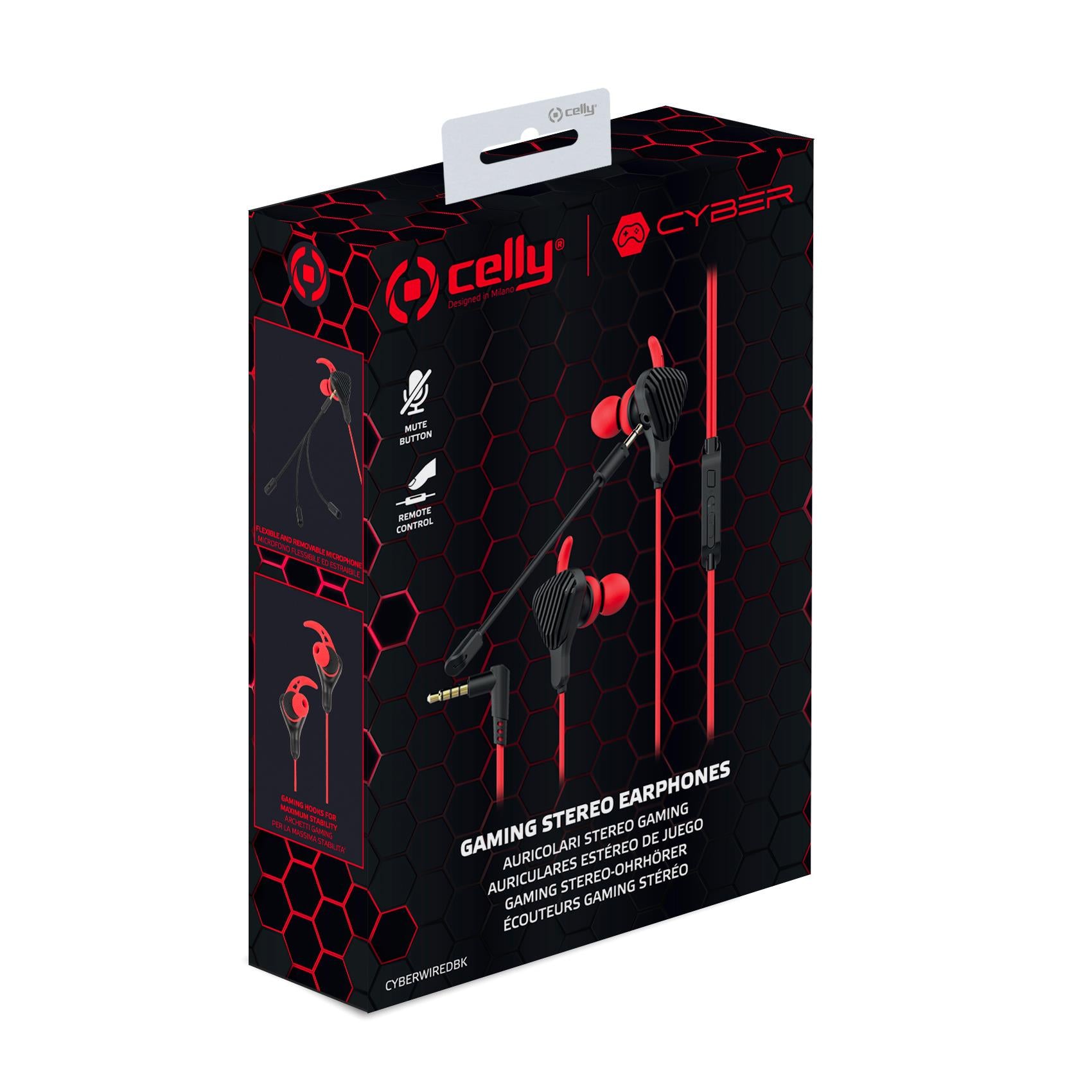 Celly GAMING EARPHONES 3.5MM BLACK