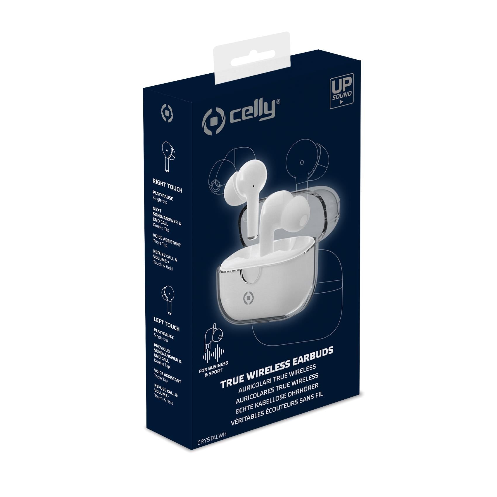Celly TRUE WIRELESS IN-EAR TRASPARENT White