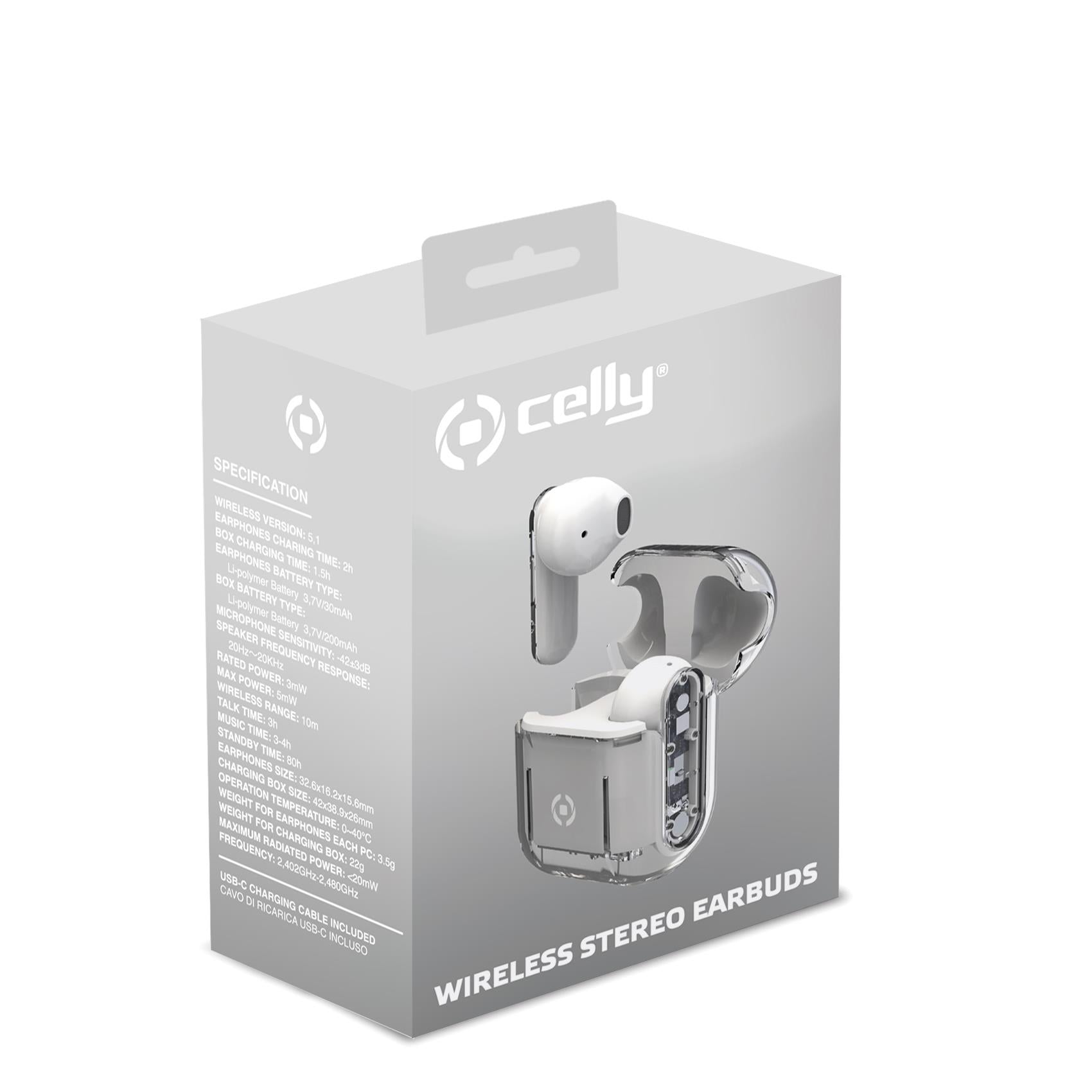 Celly TRUE WIRELESS EARBUDS SUMMER WH