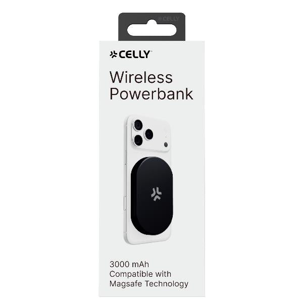 Celly MAGMINIPB3000BK - 5W Wireless Powerbank 3000 mAh Black