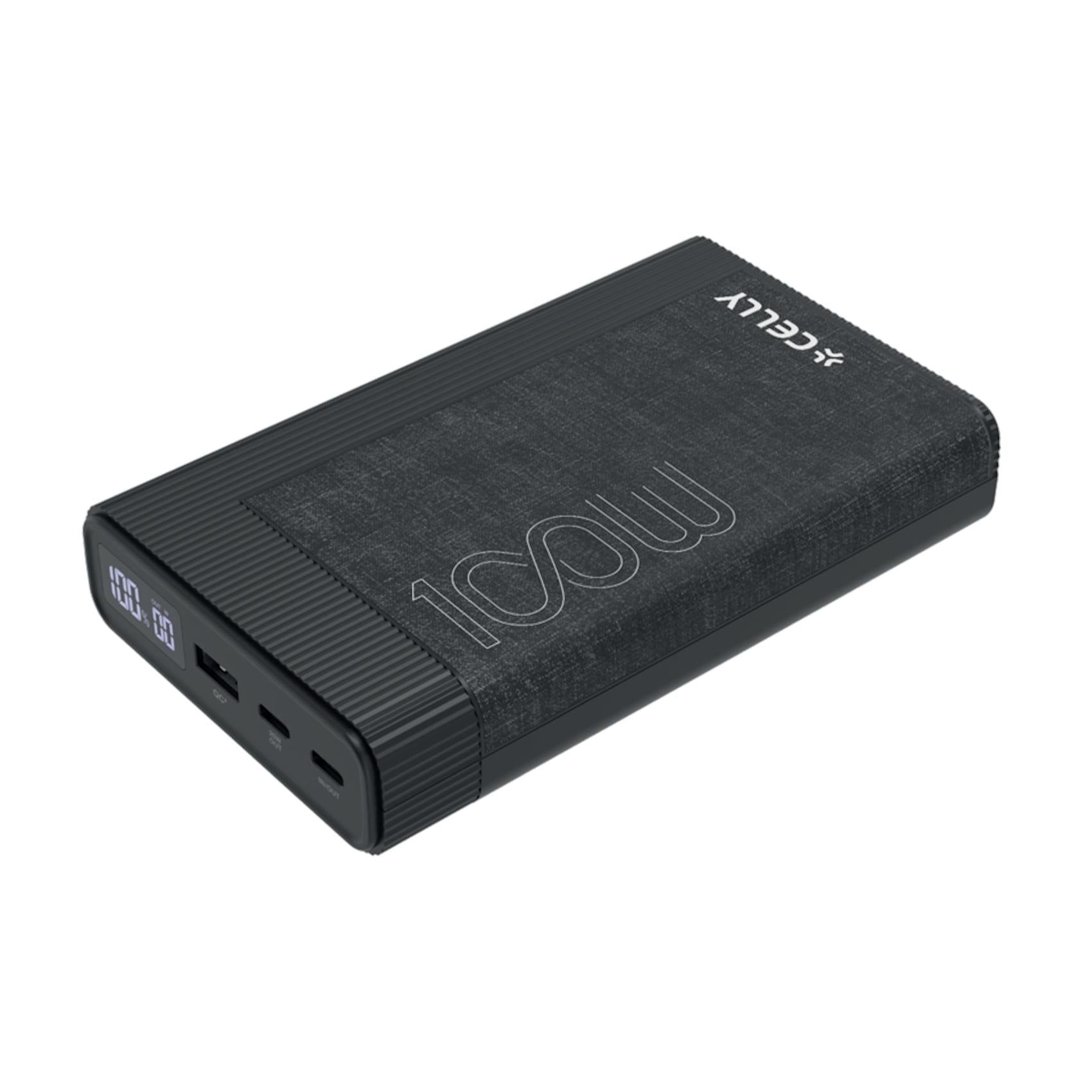 Celly PBPD100W20000 - Ultra Fast Power Bank PD 100W 20000 mAh