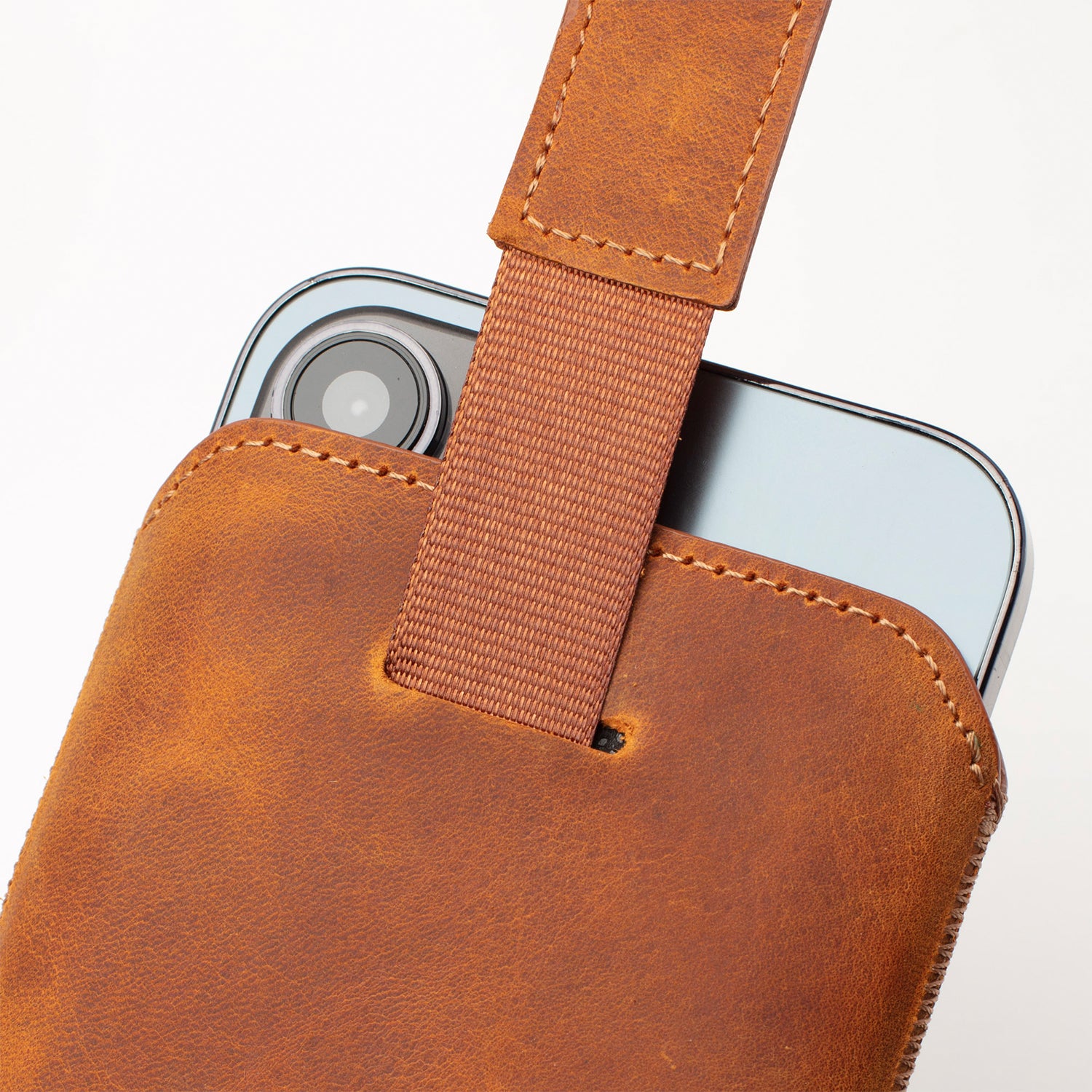 Wachikopa Pull Up Case for iPhone Universal size XXXL Brown
