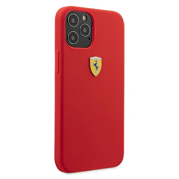 Ferrari FESSIHCP12MRE iPhone 12/12 Pro red hardcase On Track Silicone