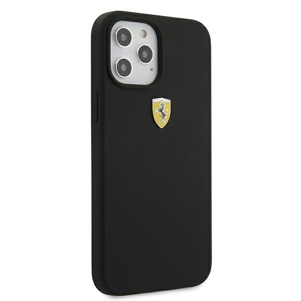Ferrari FESSIHCP12MBK iPhone 12/12 Pro black hardcase On Track Silicone