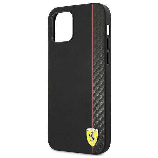 Ferrari FESAXHCP12SBK iPhone 12 mini black hardcase On Track Carbon Stripe