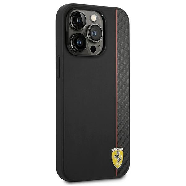 Ferrari FEHCP14LAXBK iPhone 14 Pro black hardcase Carbon