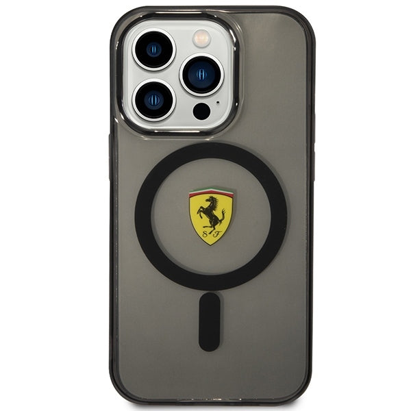 Ferrari FEHMP14LURKK iPhone 14 Pro black hardcase Translucent Magsafe