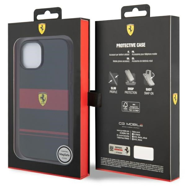 Ferrari FEHMP14SUCOK iPhone 14 / 15 / 13  black hardcase IMD Combi Magsafe