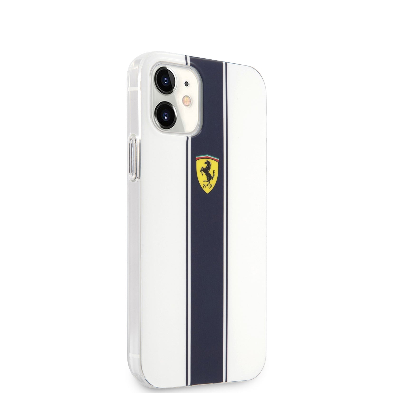 Ferrari FESTPIHCP12SWH iPhone 12 mini On Track PC/TPU Hard Case white/ Navy Stripes