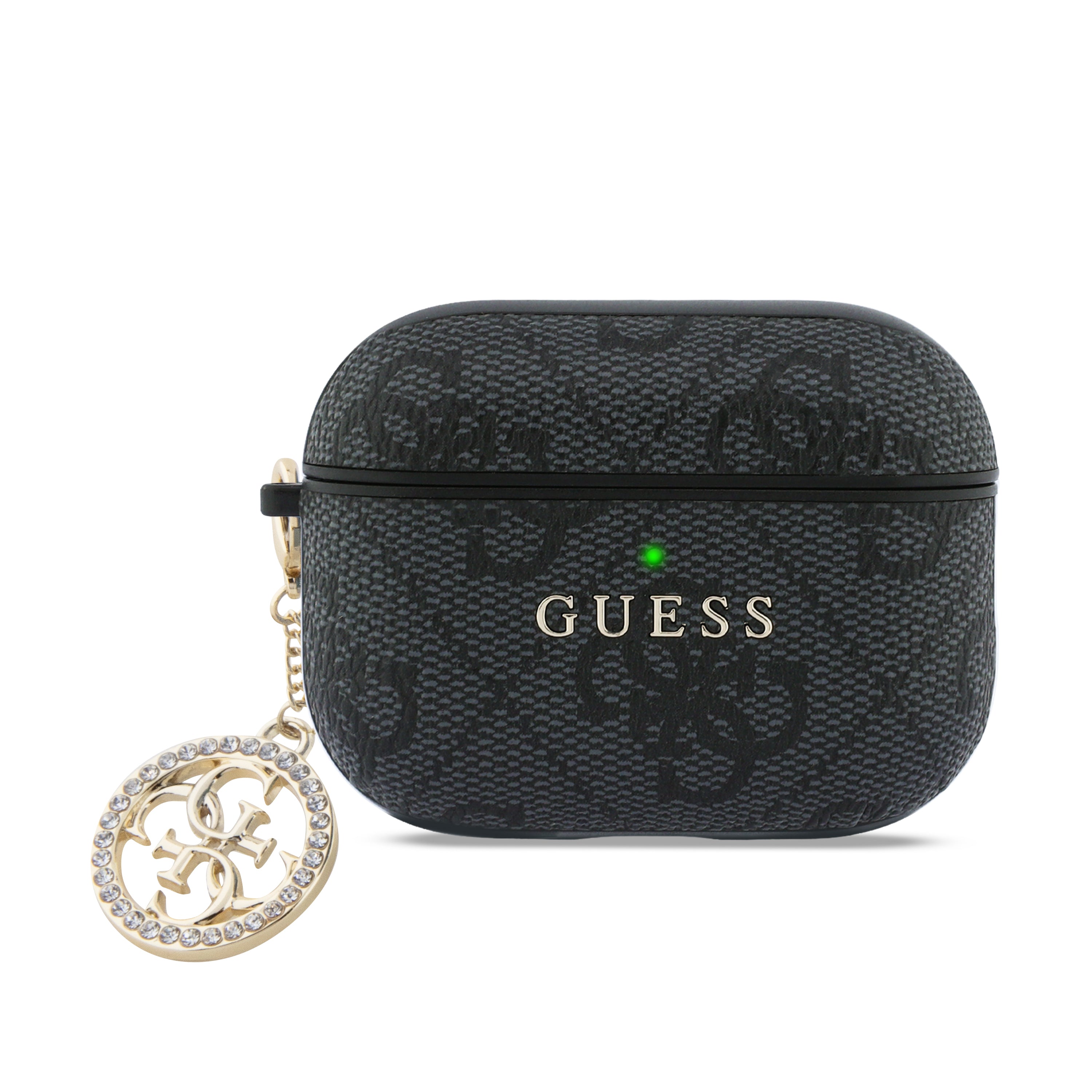 Guess Airpods Pro 3 PU 4G W/ Strass Charm Black