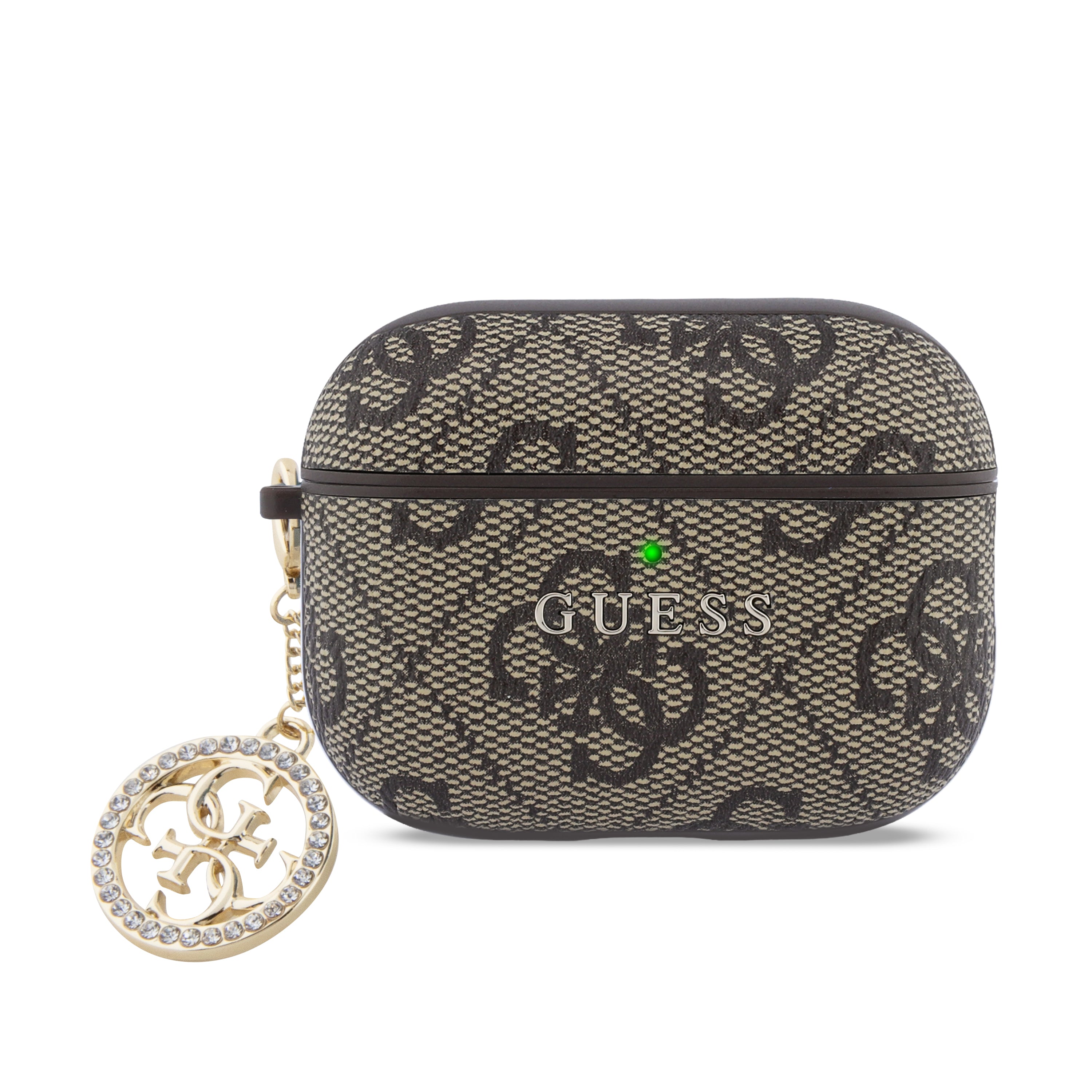 Guess Airpods Pro 3 PU 4G W/ Strass Charm Brown