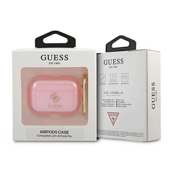 Guess GUAPUCG4GP AirPods Pro cover Pink Glitter Collection