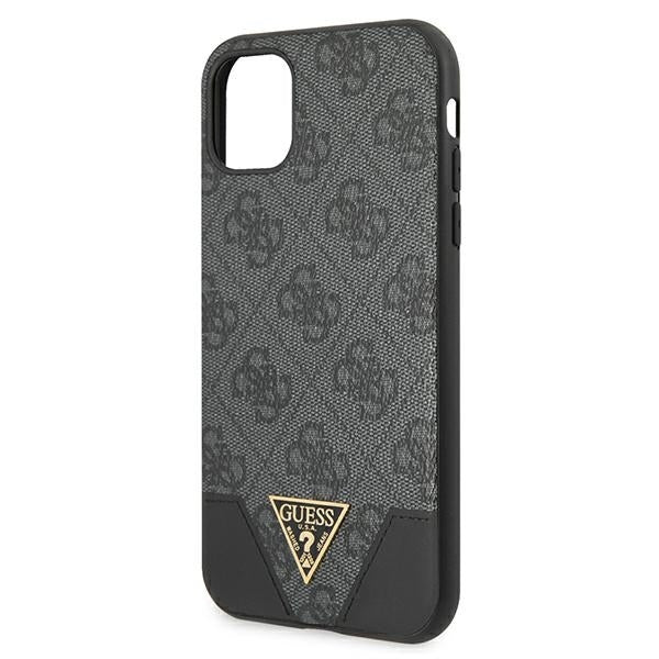 Guess GUHCN61PU4GHBK iPhone 11 / Xr grey hardcase 4G Triangle Collection