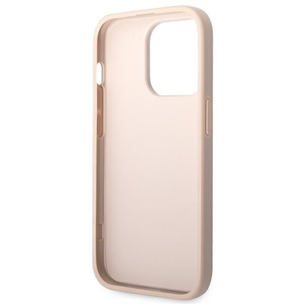 Guess GUHCP14L4GMGPI iPhone 14 Pro Pink hardcase 4G Big Metal Logo