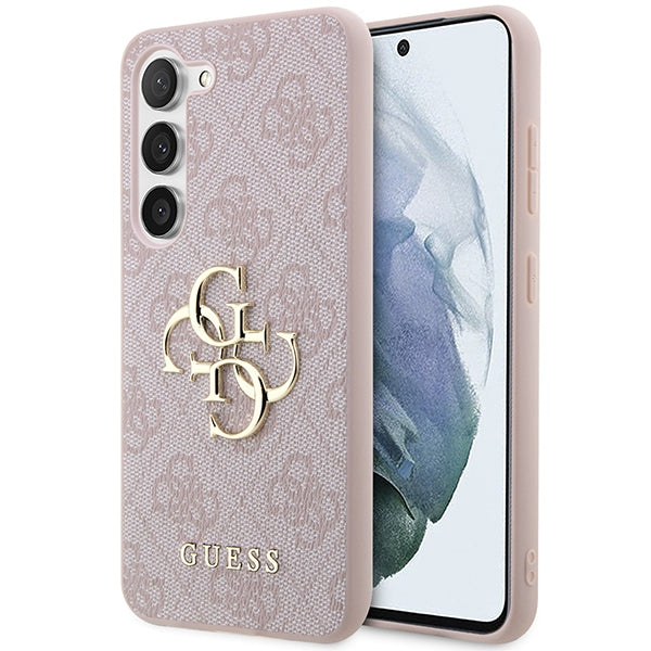 Guess GUHCS23S4GMGPI S23 S911 pink hardcase 4G Big Metal Logo