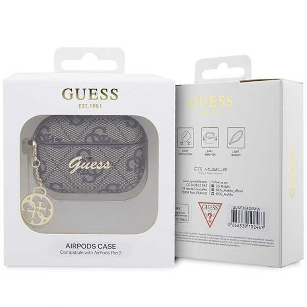 Guess GUAP2G4GSMW AirPods Pro 2 (2022/2023) cover brown 4G Charm Collection