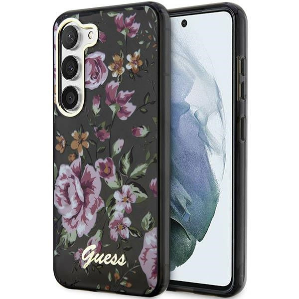 Guess GUHCS23SHCFWSK Galaxy S23 S911 hardcase Flower Collection