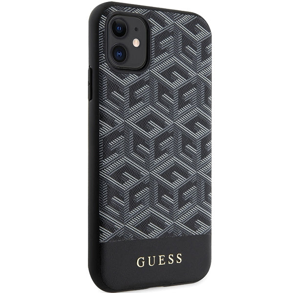 Guess GUHMN61HGCFSEK iPhone 11 / Xr black hardcase GCube Stripes MagSafe