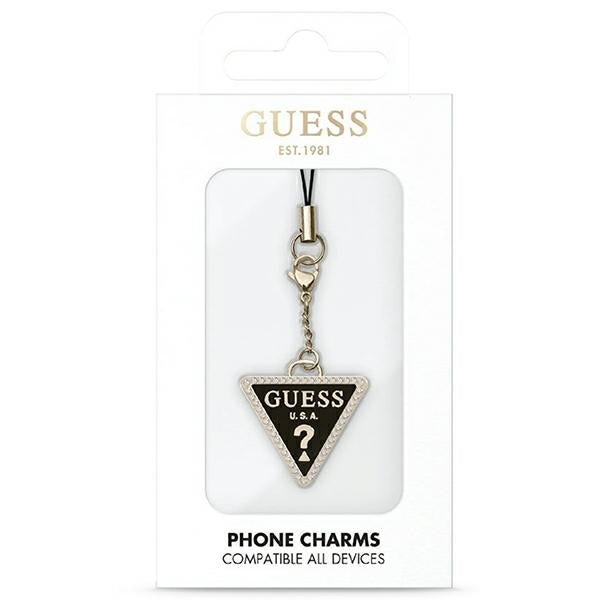 Guess case hanger GUCPMTDCK Phone Strap Triangle Diamond Charm with Rhinestones