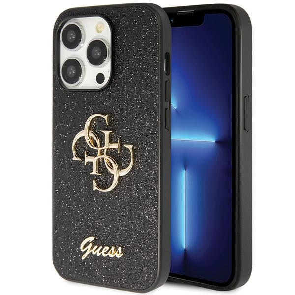 GUESS GUHCP14XHG4SGK Hardcase FIXED GLITTER BIG 4G Black iPhone 14 Pro Max