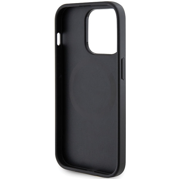 Guess GUHMP14XPSAHMCK iPhone 14 Pro black hardcase Saffiano MagSafe