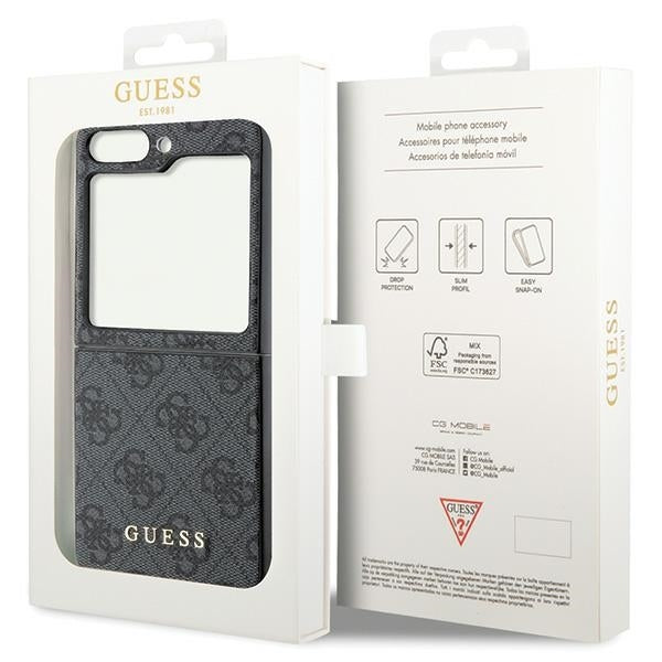 Guess GUHCZF5GF4GGR F731 Z Flip5 grey hardcase 4G Charms Collection