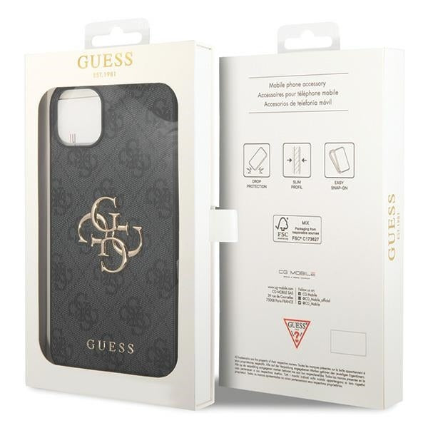Guess GUHCP15S4GMGGR iPhone 15 / 14 / 13 Grey hardcase 4G Big Metal Logo