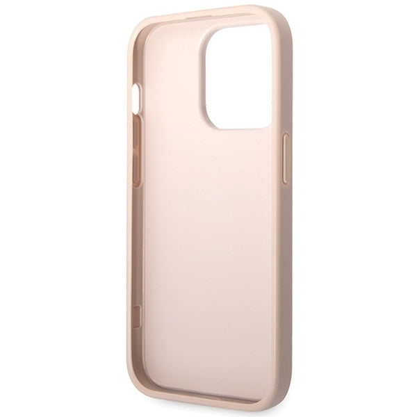 Guess GUHCP15L4GMGPI iPhone 15 Pro Pink hardcase 4G Big Metal Logo
