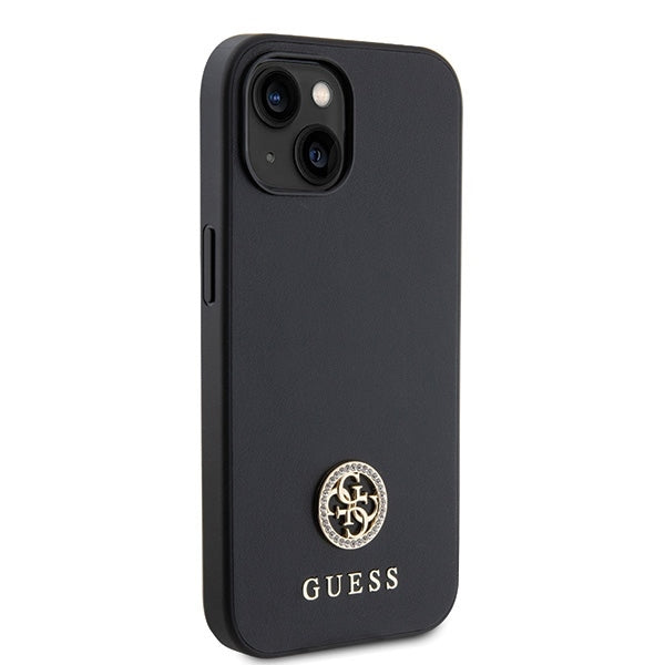 Guess GUHCP15MPS4DGPK iPhone 15 Plus black hardcase Strass Metal Logo