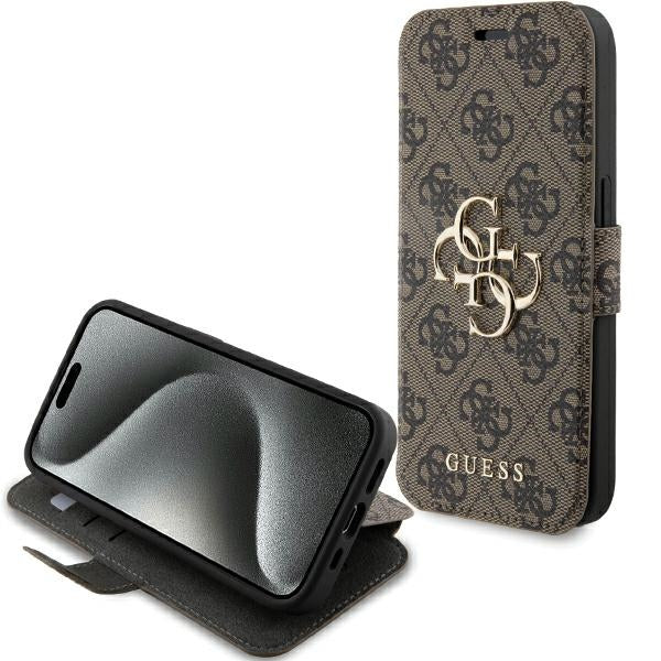 Guess GUBKP15L4GMGBR iPhone 15 Pro book book 4G Metal Logo