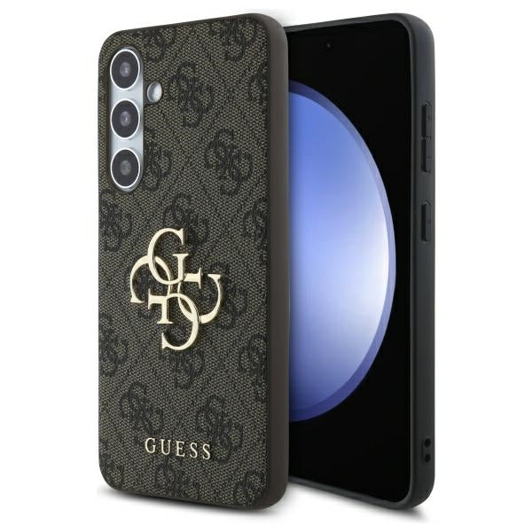 Guess GUHCS25FE4GMGBR S25 FE Brown hardcase 4G Big Metal Logo