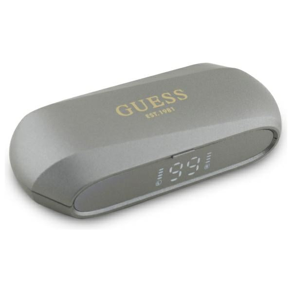 Guess Bluetooth earphones GUTWSC2MCDSE TWS + docking station Taupe Elongated Metalic Printed Logo