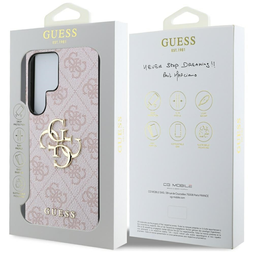 Guess GUHCS25L4GMGPI Galaxy S25 Ultra Pink hardcase 4G Big Metal Logo