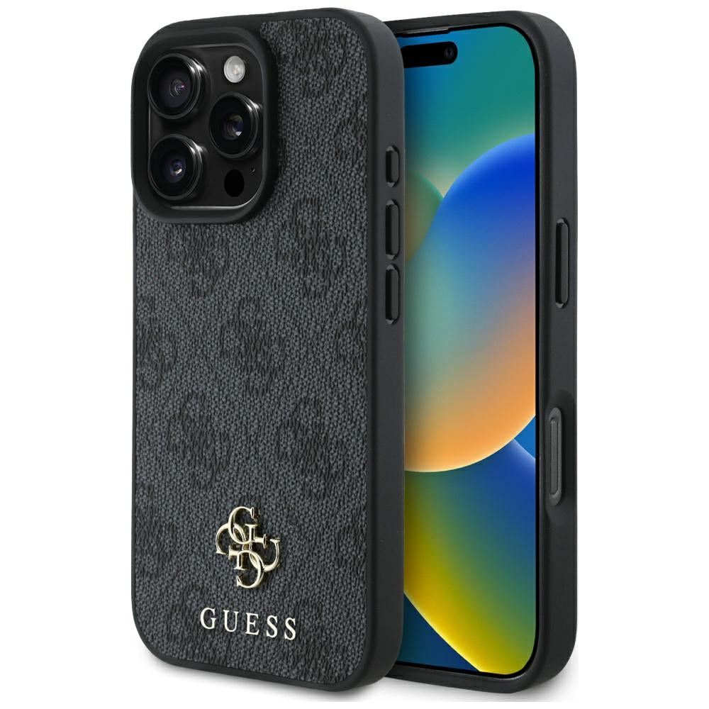 Case Guess HC PU 4G Small 4G and Classic for iPhone 16 Pro Max MagSafe black