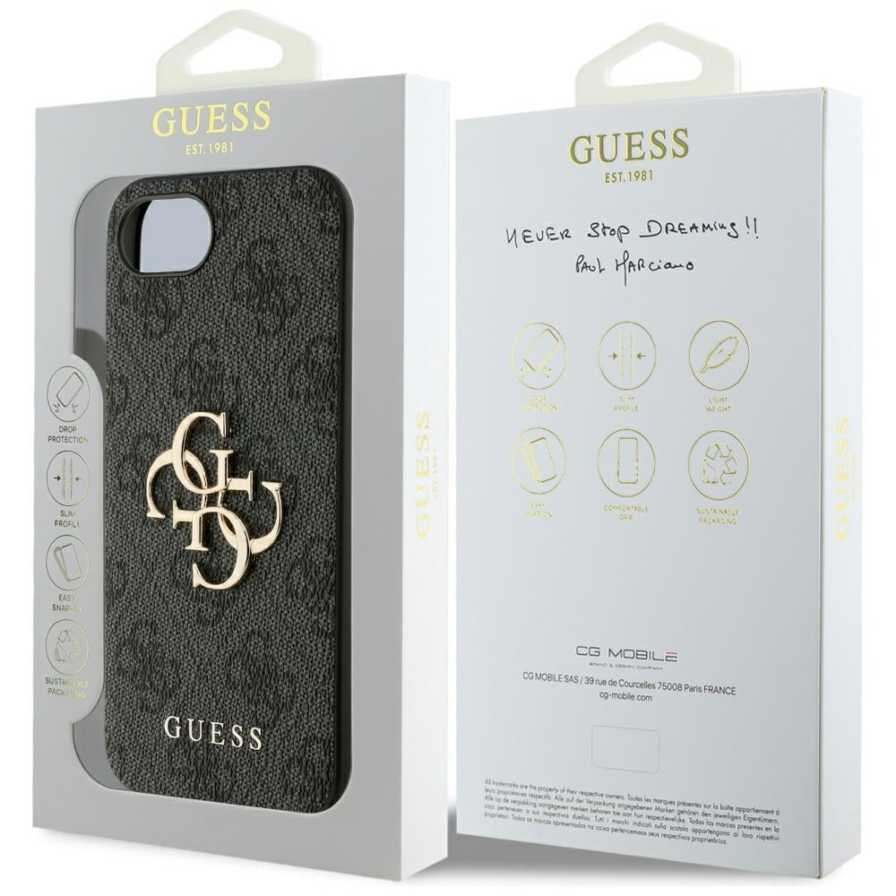 Guess GUHCPSE44GMGGR iPhone 16E black hardcase 4G Big Logo