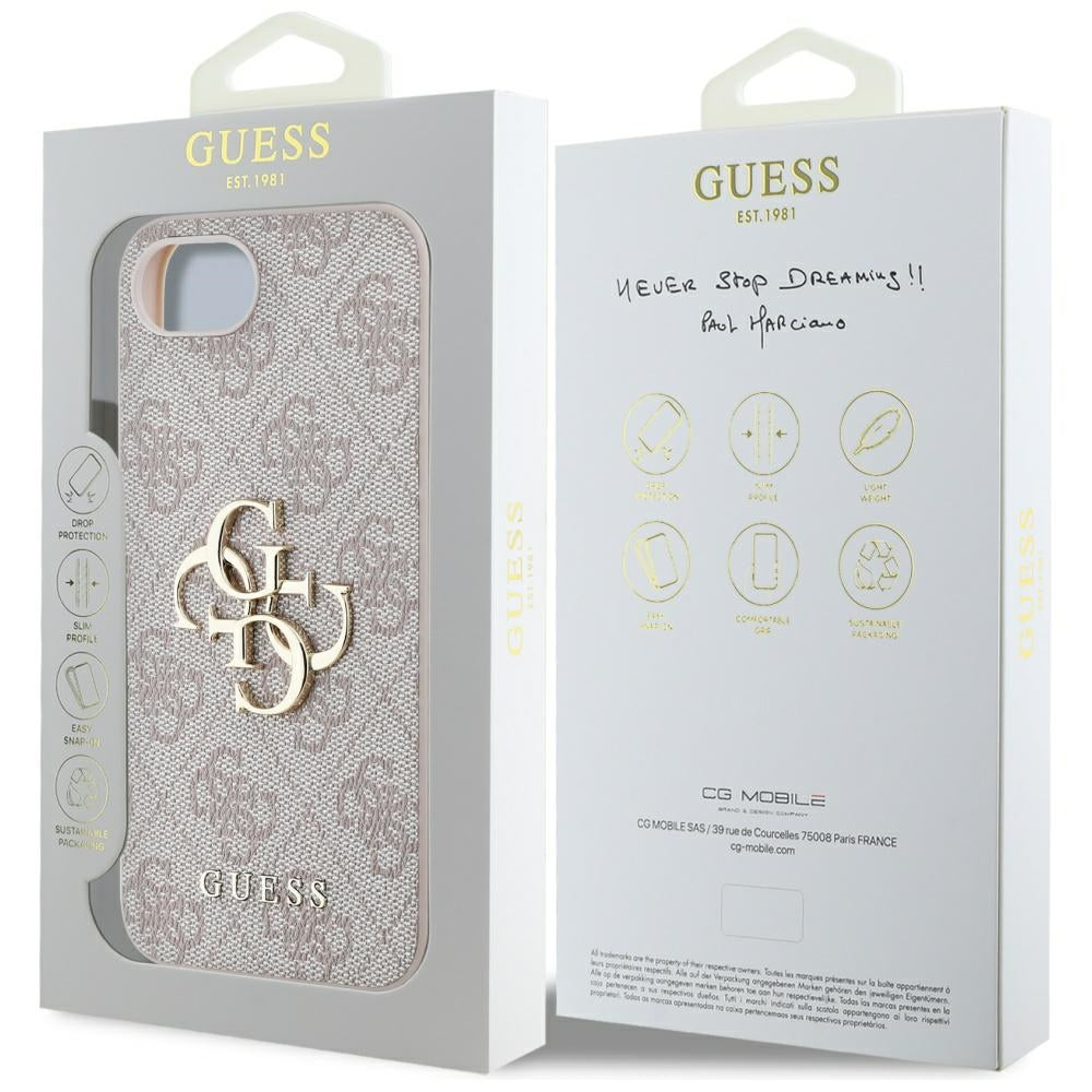 Guess GUHCPSE44GMGPI iPhone 16E Pink hardcase 4G Big Logo