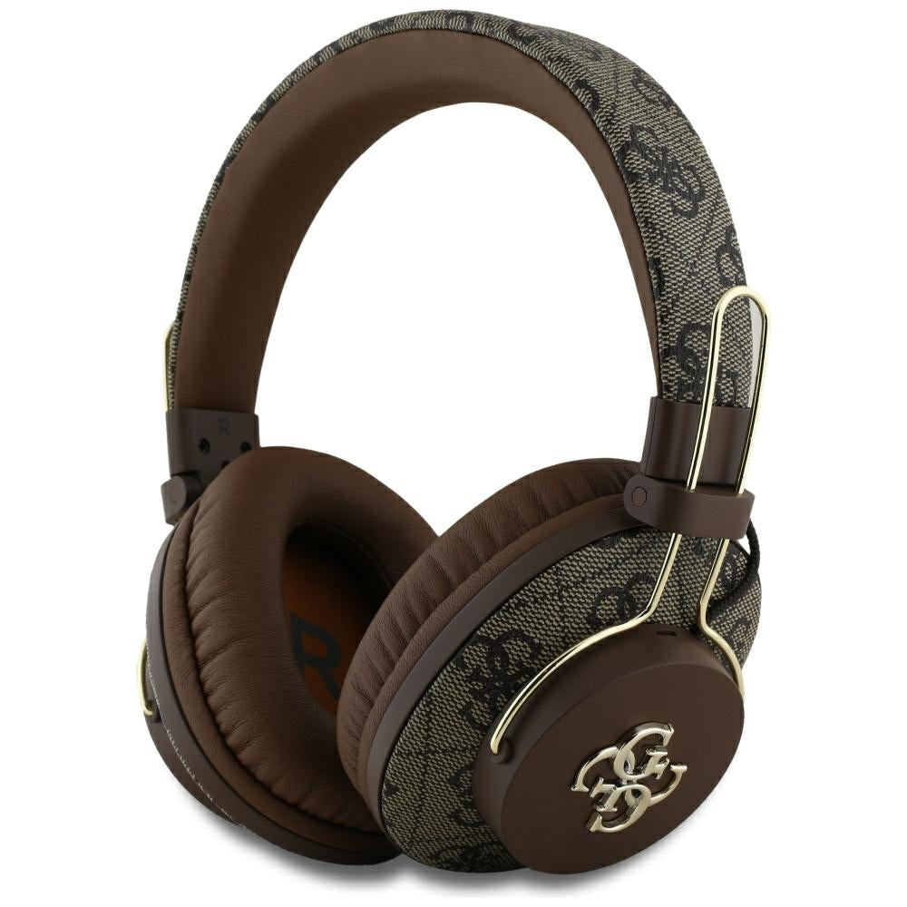 Guess Headphones Guess Bluetooth ENC Metal 4G Logo brown