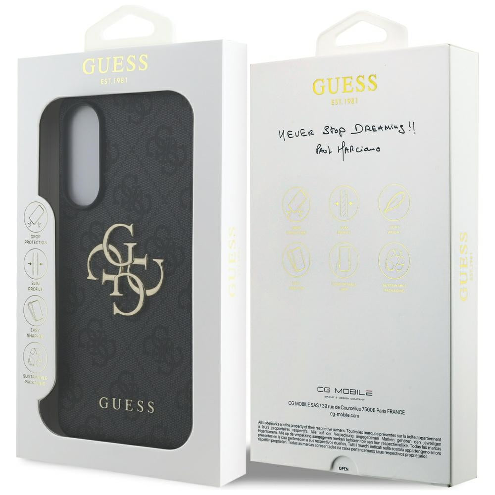 Guess GUHCS25E4GMGGR Galaxy S25 Edge Black hardcase Big 4G Logo Classic