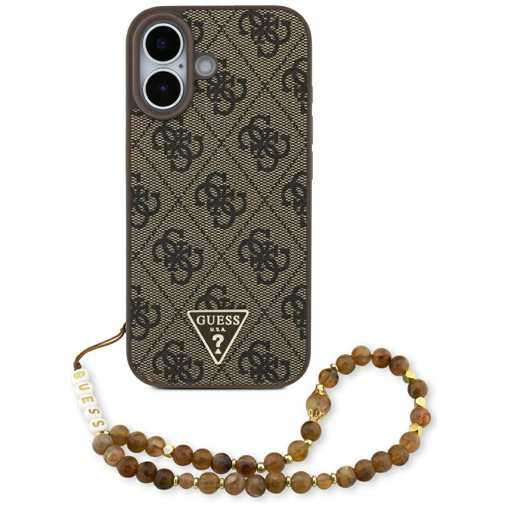 Guess GUHMP17MP4TSDPPSW 4G Strap Triangle Logo MagSafe case for iPhone 17 Air brown