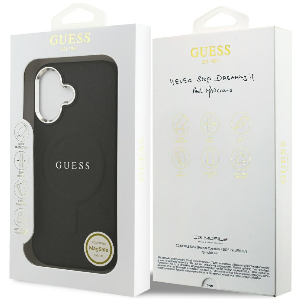 GUESS GUHMP17SPSAREGSK MagSafe Hardcase Classic Logo black for iPhone 17